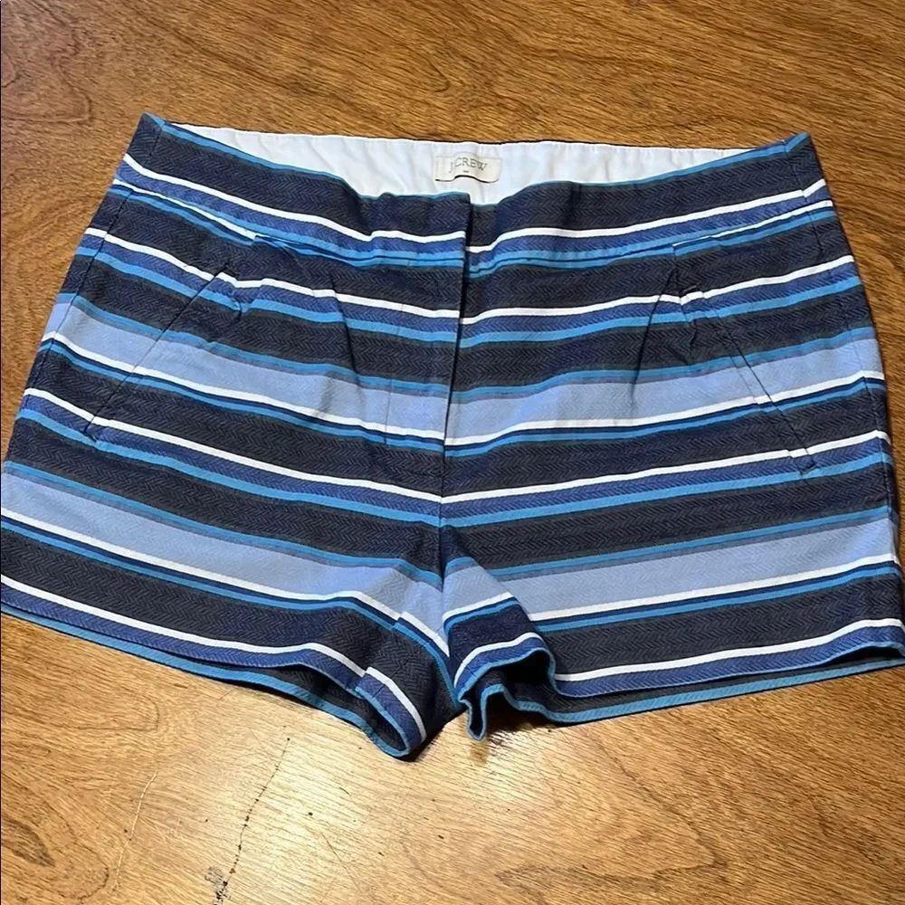 J. Crew Blue and White Bermuda Shorts Nautical Style